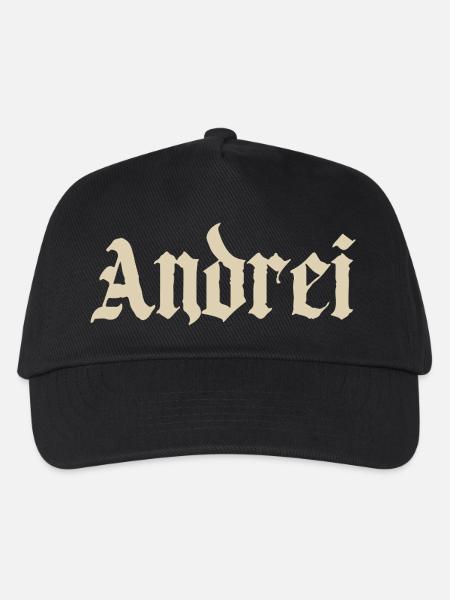 Andrei Gotische Schrift - Kinder Basecap - Schwarz