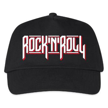 Rock'N'Roll Custom Typography Logo - Kids’ Baseball Cap - black - Front