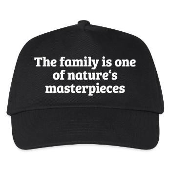 La famille est l’un des chefs-d’œuvre de la nature - Casquette de baseball Enfant - noir - Devant