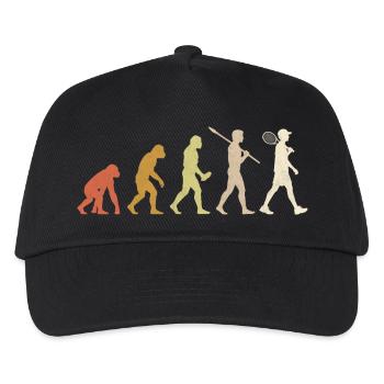 Tennis Evolution - Minimalist Tennis Player Gift - Kids’ Baseball Cap - black - Front