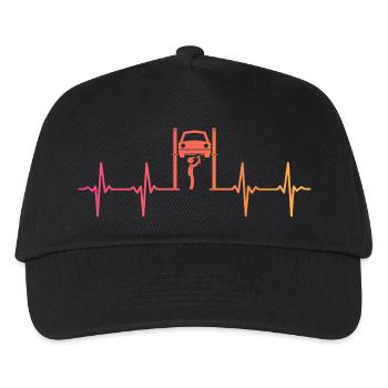 Sunset Heartbeat Werkstatt für Automechaniker - Kinder Basecap - Schwarz - Vorne