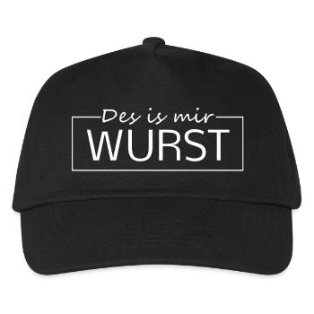 Des ist mir Wurst  - Kinder Basecap - Schwarz - Vorne