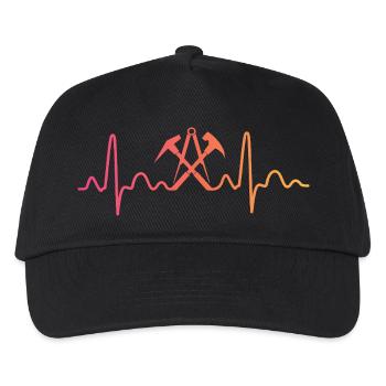 Sunset Roofer Heartbeat Roofing - Kids’ Baseball Cap - black - Front