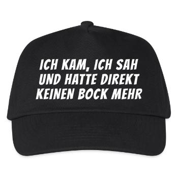 Flirten Spruch - Kinder Basecap - Schwarz - Vorne