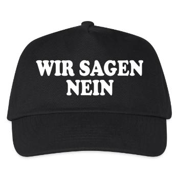Wir sagen nein - Kinder Basecap - Schwarz - Vorne
