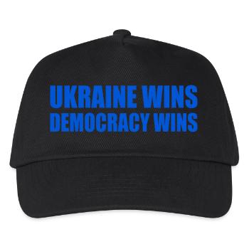 Ukraine wins democracy wins - Kids’ Baseball Cap - black - Front