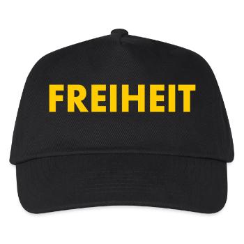 freiheit - Kinder Basecap - Schwarz - Vorne