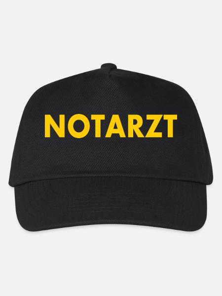 Notarzt - Kinder Basecap - Schwarz