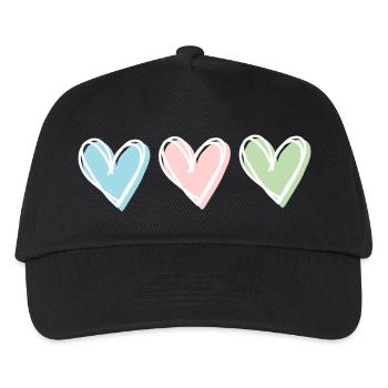 Heart Pastel - Kids’ Baseball Cap - black - Front