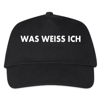 Was weiss ich - Kinder Basecap - Schwarz - Vorne