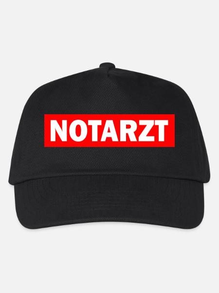 Notarzt - Kinder Basecap - Schwarz