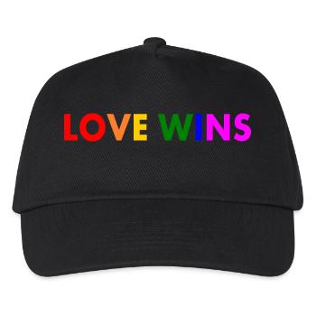 Love wins - Kinder Basecap - Schwarz - Vorne