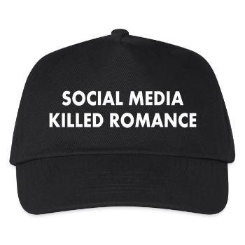 social media killed romance - Kids’ Baseball Cap - black - Front