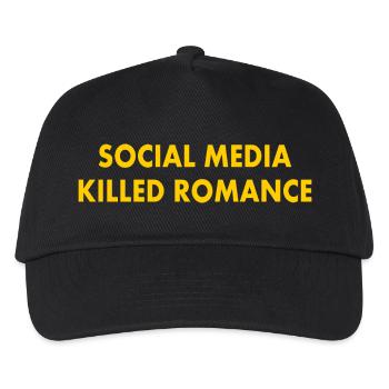 social media killed romance - Kids’ Baseball Cap - black - Front