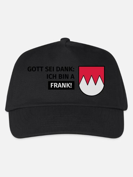 Gott sei Dank ich bin a Frank - Kinder Basecap - Schwarz