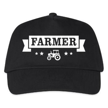 Farmer Badge - Kinder Basecap - Schwarz - Vorne