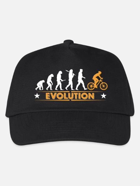 Mountainbike Evolution - orange/weiss - Kinder Basecap - Schwarz