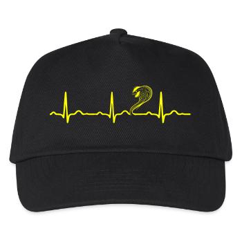 CADEAU - ECG COEUR EN LIGNE jaune COBRA SNAKE - Casquette de baseball Enfant - noir - Devant