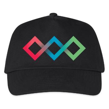 Fluo Diamonds - Casquette de baseball Enfant - noir - Devant