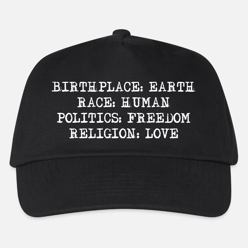 birthplace earth human rights menschenrechte - Kinder Basecap - Schwarz
