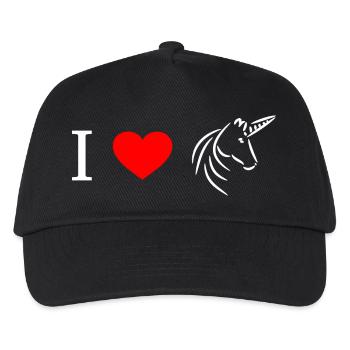I love unicorns - i love unicorns - Kids’ Baseball Cap - black - Front