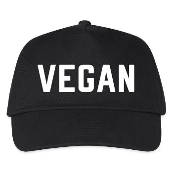 vegan - Kinder Basecap - Schwarz - Vorne