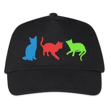 chats - Casquette de baseball Enfant - noir - Devant