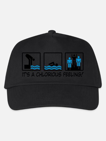 swimming - Kinder Basecap - Schwarz
