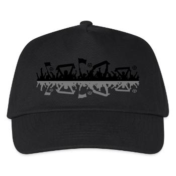 Menschen - Sport Fans - Kinder Basecap - Schwarz - Vorne