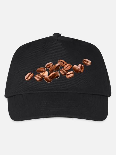 Realistische Kaffeebohnen Coffee Art - Kinder Basecap - Schwarz