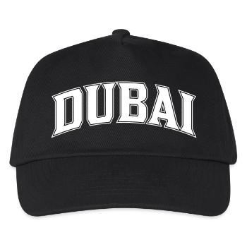 Dubai Schriftzug im Bogen - Kinder Basecap - Schwarz - Vorne