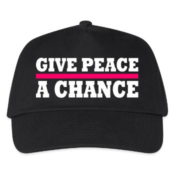 Give peace a chance - Kinder Basecap - Schwarz - Vorne
