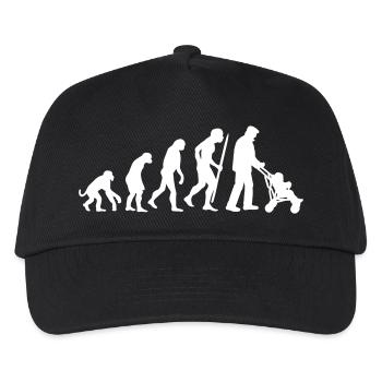 Evolution Großvater kinderwagen Opa babysitter - Kinder Basecap - Schwarz - Vorne
