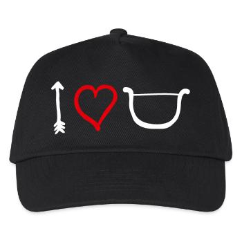 I love you, Bow Heart Cupid Valentine's Day - Kids’ Baseball Cap - black - Front