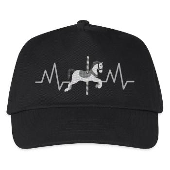 Carousel Horse Heart Monitor - Horse Lovers - Kinder Basecap - Schwarz - Vorne
