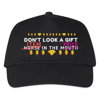 Don't Look A Gift Horse In Mouth Meme - Kids’ Baseball Cap - black - Front