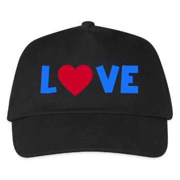 Liebe - Kinder Basecap - Schwarz - Vorne