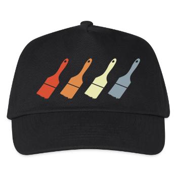 Painting Brush - Kids’ Baseball Cap - black - Front
