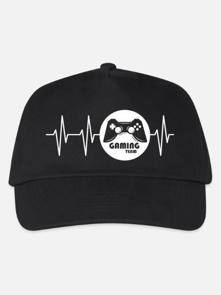 puls gaming Herzschlag Controller Symbol gamer - Kinder Basecap - Schwarz
