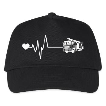 Feuerwehrauto Feuerwehr Puls - Kinder Basecap - Schwarz - Vorne