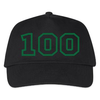 Nummer 100 Sport - Kinder Basecap - Schwarz - Vorne