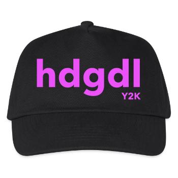 hdgdl hab dich gaz doll lieb magenta Jahr2000 - Kinder Basecap - Schwarz - Vorne