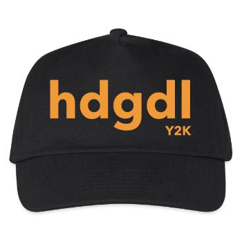 hdgdl hab dich ganz doll lieb Jahr2000 Y2K orange - Kinder Basecap - Schwarz - Vorne