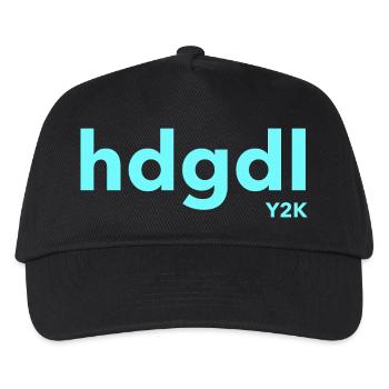 hdgdl hab dich ganz doll liebY2K türkis - Kinder Basecap - Schwarz - Vorne