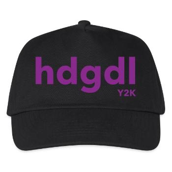 hdgdl hab dich ganz doll liebY2K Jahr2000 lila - Kinder Basecap - Schwarz - Vorne