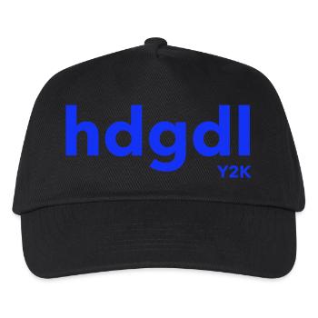 hdgdl hab dich ganz doll lieb Jahr2000 Y2K blau - Kinder Basecap - Schwarz - Vorne