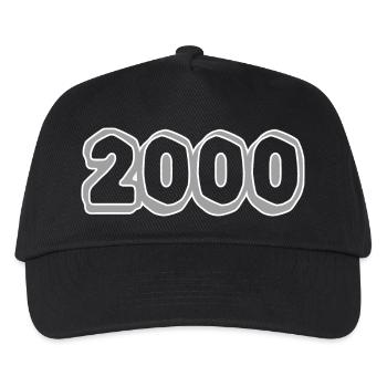 Geboren 2000 - Kinder Basecap - Schwarz - Vorne