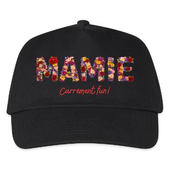 Granny Floral Fun - Geschenkidee - Kinder Basecap - Schwarz - Vorne