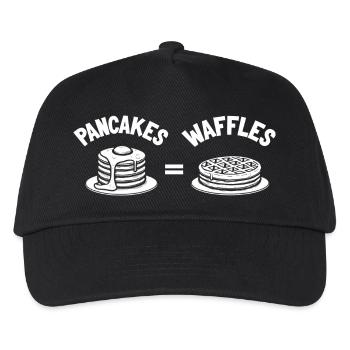 Pfannkuchen und Waffeln - Kinder Basecap - Schwarz - Vorne
