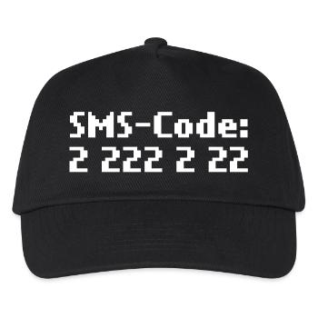 sms-code 2 222 2 22 - Kinder Basecap - Schwarz - Vorne